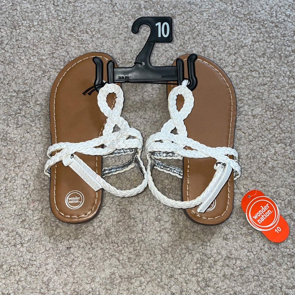 Girl White Sandals - 10